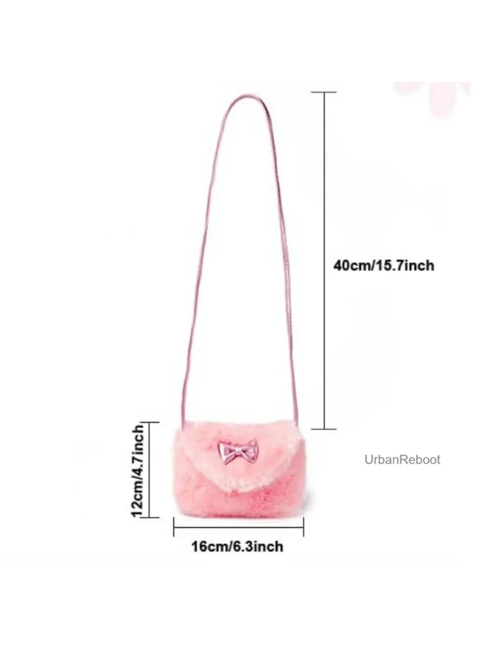 Faux Fur Bowknot Mini Crossbody Purse Girls Small Handbag Wallet